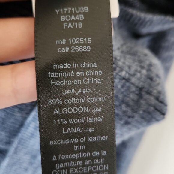 JOHN VARVATOS | Crewneck Sweater Cotton Wool Blend Navy Blue Ribbed Mens Sz XXL - Picture 5 of 8